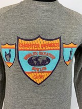 Vintage Jerzees Sweatshirt Crewneck Tri-Blend Heather Grey Medium USA 80s 90s - £23.51 GBP
