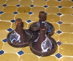 Mini Tajine Salt and pepper  -Mini Spice Tagine-Mini tajine pots- Spice Holder - £18.78 GBP