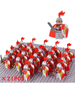 Kingdom Castle Red Lion Knights Sword Infantry Army Set C 21 Minifigures... - £19.57 GBP