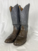 J. Chisholm Exotic Teju Lizard Skin Brown Leather Western Boots Womens S... - $85.49