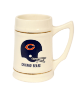 1985 Chicago Bears Stein with Played Rooster Cream with Gold Accents - £9.58 GBP