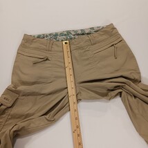 REI UPF 30+ Hiking Shorts Women’s Nylon Stretch Khaki/Tan Cargo Size 6 (30×17) image 8