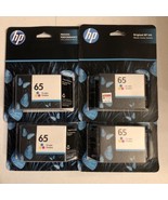 HP 65 Ink Cartridge, Tri-color (N9K01AN) EXP:  02/23 - 07/23 / 4 PACK - £30.29 GBP