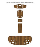 2002 Four Winns 234 Funship Swim Platform Bow Pad Boat EVA Foam Teak Flo... - $615.46 CAD