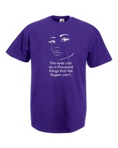 Mens T-Shirt Face Silhouette, Quote The eyes can do a thousand things Tshirt - £19.54 GBP