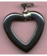 HEMATITE HEART PENDANT - £3.98 GBP