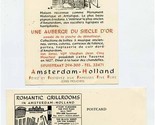 Rotisserie Les Cinq Mouches Postcard Amsterdam Holland Romantic Grillrooms - $13.86