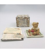 Cherished Teddies Girl Bear w/ Blanket &amp; Apple Figurine 741094 Hillman E... - £16.71 GBP