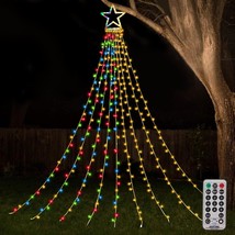 Christmas Decorations Outdoor Star Lights,11Ft Christmas Tree Toppers Lights Wit - £31.63 GBP