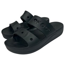 Crocs Sandals Womens 7 Black Baya Platform Comfort Slip On Slide Beach S... - $558.50 MXN