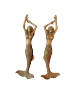 Vintage Mermaid statue Brass Entry Door Handle 1 Pair Door Drawer Pulls ... - $227.00