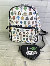Star Wars Crew All Over Print Faux Leather Mini Backpack Bag With Coin P... - £32.68 GBP