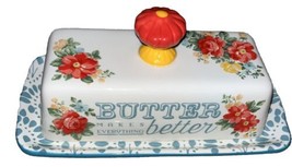 Pioneer Woman Vintage Floral Butter Makes Everything Better Dish  - 1162... - $9.50