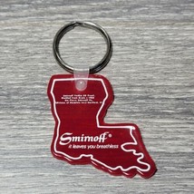 VTG 1980 Smirnoff Vodka Louisiana Keychain Key Ring Red Rubber Alcohol Liquor - £3.08 GBP