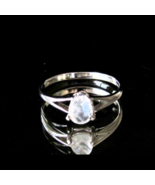 Blue Moonstone Sterling silver ring with a natural Blue Fire Moonstone g... - $54.33 CAD