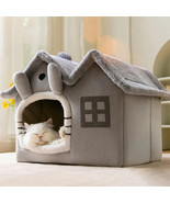 Foldable Cat House Winter Warm Chihuahua Cave Bed Cat Basket for Small D... - $79.99+