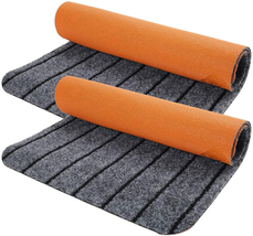 Door Mat outside inside with Non-Slip Rubber Backing, 2-Pack 17&quot; X 30&quot; Doormat f - £24.17 GBP