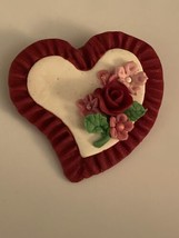 Valentine&#39;s Day Flowers Floral Heart Pin - £15.86 GBP