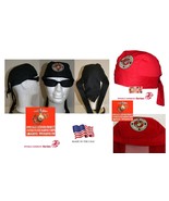 USA MADE US MARINE CORPS DO RAG USMC SEAL FITTED LINED Tied BANDANA Skul... - $27.73 CAD