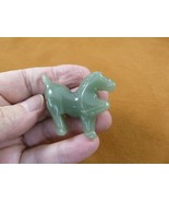 (Y-HOR-P-554) Green Aventurine HORSE gemstone carving figurine stone wil... - $27.32 CAD
