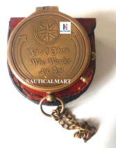 Nauticalmart &quot;Not All Jhose Who Wander Are Lost&quot; Antique Compass - £30.81 GBP