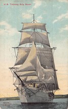 United States Naval Rigging Training Brigantine Uss BOXER~1911 Postcard - £8.46 GBP