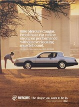 1986 Print Ad The &#39;86 Mercury Cougar 2-Door Sedan Silver Car - £15.57 GBP
