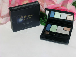 New Shiseido Cle De Peau Beaute Eye Shadow Color Quad #5 Blue Green &amp; Hi... - $32.29