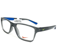 Nike Kids Eyeglasses Frames 5532 060 Clear Shiny Grey Blue Square 46-15-125 - £50.92 GBP