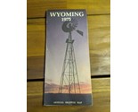 Vintage 1975 Wyoming Official Highway Map Brochure - £23.70 GBP