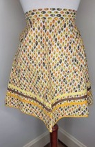 Beautiful Vintage Mid-century modern MCM apron new never used Orange bro... - £15.07 GBP
