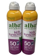 2x Alba Botanica Kids Sunscreen Spray SPF 50 Tropical Fruit Clear Spray ... - £6.08 GBP