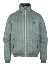 Bench UK Mens Gray Plaid Gaze Zip Up Winter Jacket with Fleece Lining NWT - $66.75