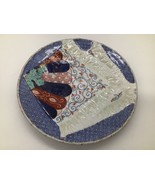 VINTAGE Japanese Imari Porcelain Plate 10in Hand Painted Red Blue Floral... - $3,630.78 MXN