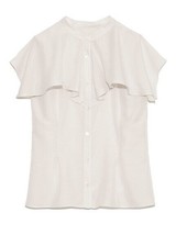 Neploe 2022 Summer New Shirts Japanese Sailor Collar Layering Ruffle Chiffon Muj - £79.39 GBP