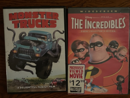 Family Movie Night DVD 2 Pack  - The Incredibles (Widescreen) and Monster Trucks - £3.48 GBP
