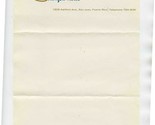 Puerto Rico Sheraton Hotel Sheet of Stationery San Juan Puerto Rice 1950&#39;s - £14.28 GBP