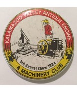 1984 Kalamazoo Valley Old Engine &amp; Machinery Club Pin back Button Michigan - $86.75 MXN