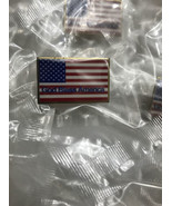 25 Flag Pins God Bless America MADE IN THE USA Lapel Hat Tie 4th of july - £10.77 GBP