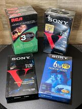 Mixed Lot of 7 Sealed Blank T120 VHS Tapes Sony and RCA Ultimate &amp; Premi... - €11,07 EUR