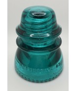 Vintage Aqua Teal Hemingray 42 Glass Insulator Beaded Bottom - $24.55