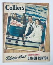 VTG Collier&#39;s Magazine August 4 1945 Vol 116 No. 5 Blonde Mink Story No Label - £22.65 GBP