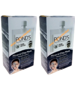 2 Boxes Ponds Pure Detox Mineral Clay Mask Facial Cleanser 6 Sachets/Box... - £15.56 GBP