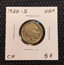 1920-S Buffalo Nickel From San Francisco Mint - Rare - £11.54 GBP
