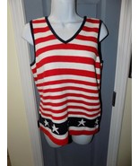 Liz Claiborne Stars and Stripes Knit Shirt Size M Women's EUC - $23.00