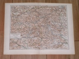 1892 Original Antique Map Of Steiermark Styria Graz / Austria - $22.93