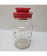 Vintage Anchor Hocking Glass Jar 1776 Bicentennial Liberty Bell Red Lid ... - $289.40 MXN