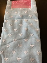 Ladinne Set Of 2 Kitchen Towels 20&quot; x 30&quot; Blue White Hearts Turkish Cott... - £11.10 GBP