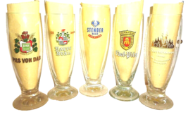 5 Dortmund Barre Stender Munster Iserlohn German Beer Glasses - £15.91 GBP