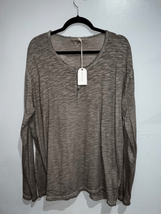 XLarge Henley Tshirt GRORGE AUSTIN-NEW Long Sleeve Cotton Heather Grey - $15.05